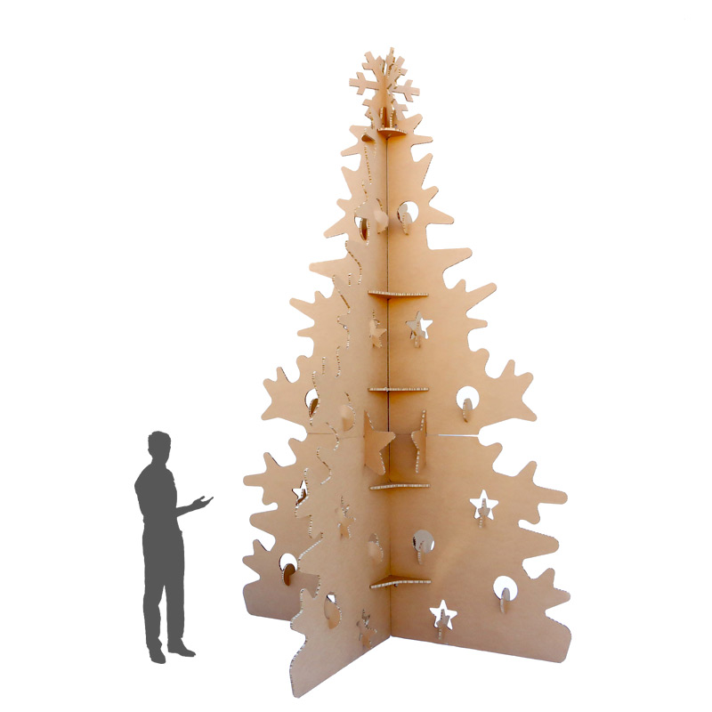 árbol de navidad gigante cartón ecológico